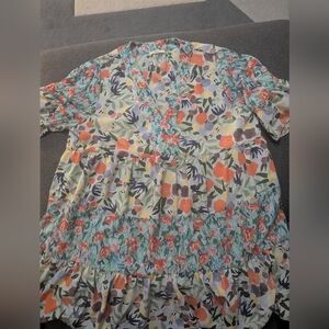 Entro Multicolor Floral Babydoll Mini Dress